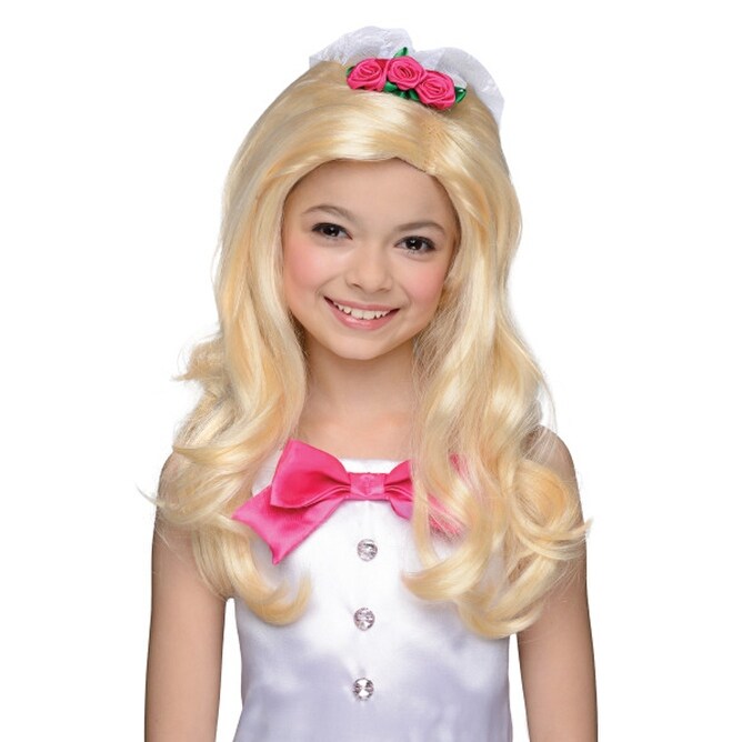 Shop Black Friday Deals On Girls Bride Barbie Halloween Costume Accessory Wig Standard One Size Overstock 14674536