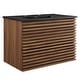 preview thumbnail 2 of 8, Render 30" Wall-Mount Bathroom Vanity Walnut Black
