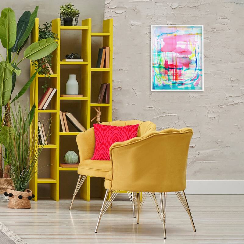 Stupell Vivid Watercolor Abstraction Framed Giclee Art Design By Gemma Bardot