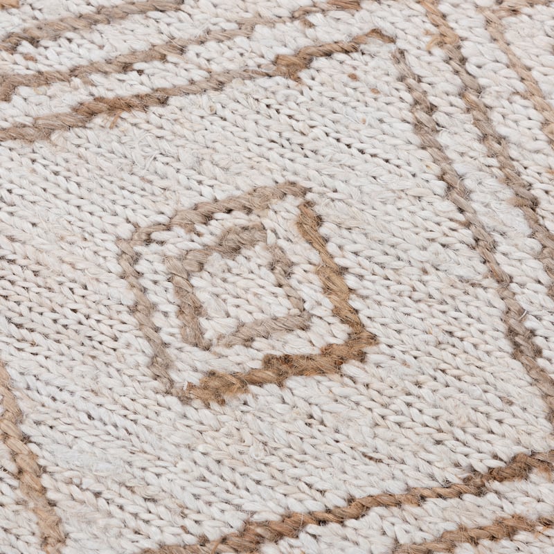 Alora Decor Bali Beige Hand-woven Dhurrie Jute Rug