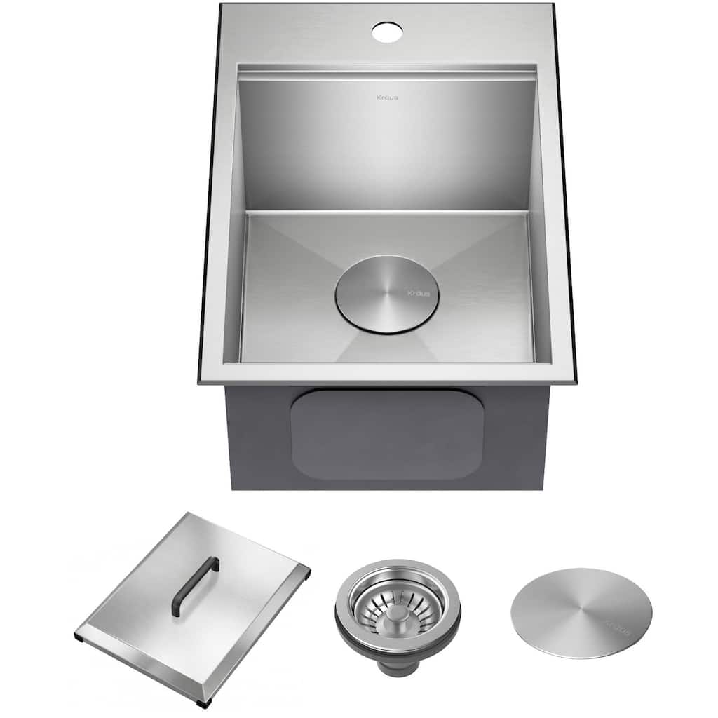 Kraus KCA-1801 Kore 22" Drop In Single Basin Stainless Steel Kitchen
