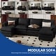 preview thumbnail 25 of 28, Moasis 142 Inch Modular Velvet Sectional Sofa with Movable Ottoman and Pillow Armrest for Living Room