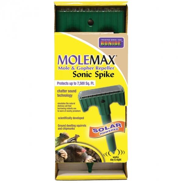 Shop Bonide 61119 Molemax Mole Gopher Sonic Spike Repellers Solar Overstock 25415585