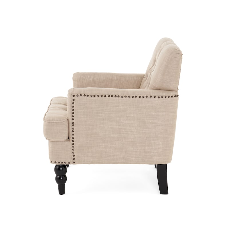 28" Button Tufted Club Chair