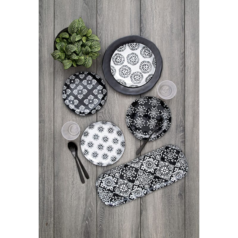 Abode Homewares Planta Medallion Salad Plate - Multicolor - Assorted Patterns - 8.5" - Set of 4