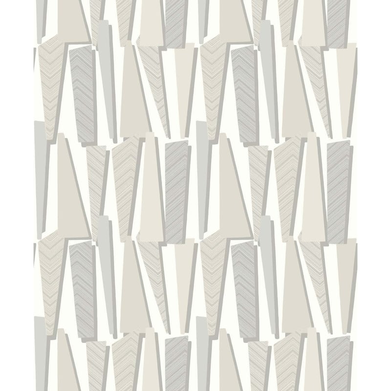 The Simple Life Geometric Shadows Unpasted Wallpaper - 20.9 in. W x 33 ft. L -  Linen