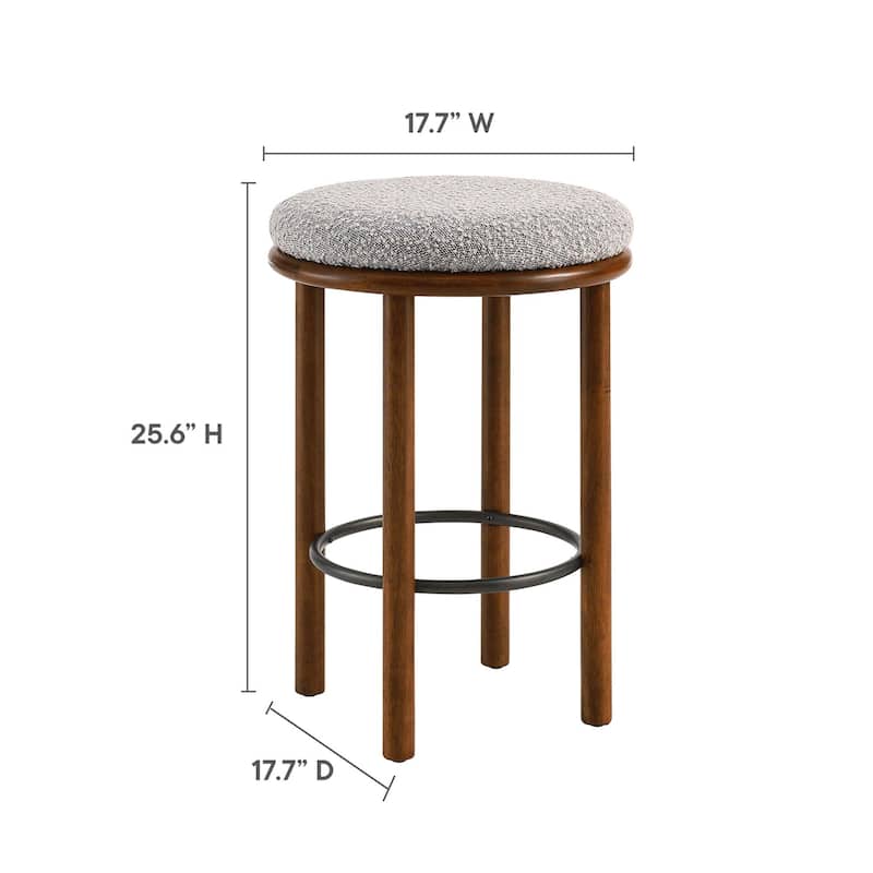 Fable Boucle Fabric Counter Stools - Set of 2