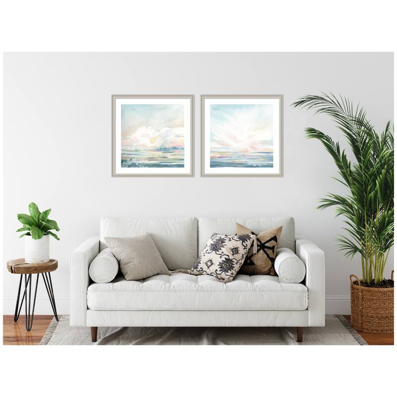 Kate and Laurel Heavenly Stillness 2 Piece Framed Wall Art Print Set by Julie Maida