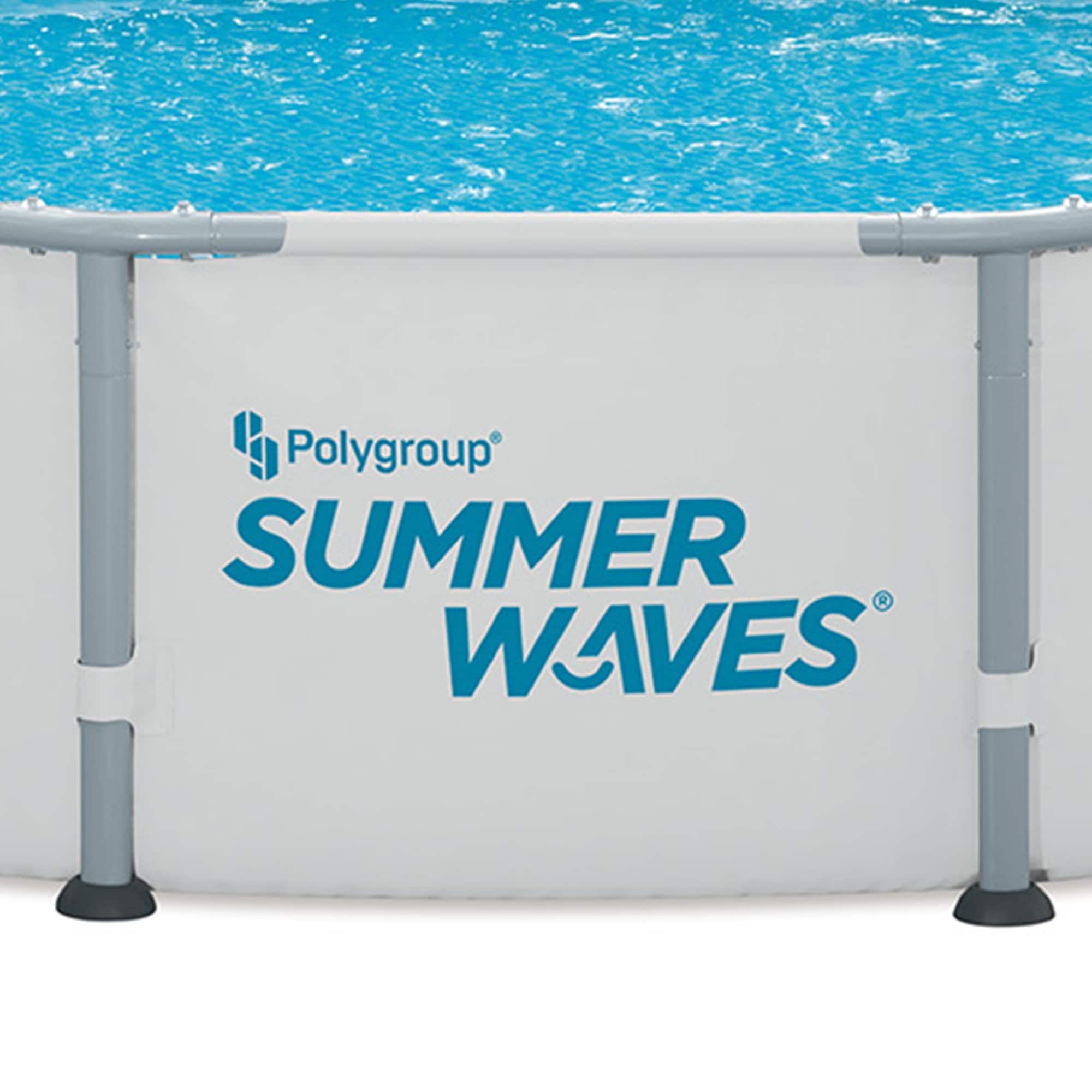 Summer Waves Elite 12 Foot Metal Frame Above Ground Pool Set with