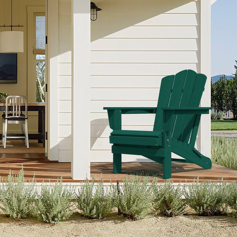 Outdoor HDPE Folding Classic Adirondack Chair All-Weather