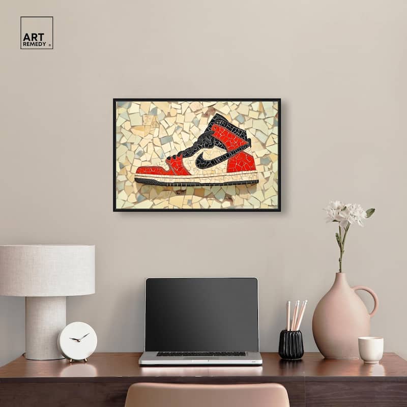 Mosaic Sneaker Canvas by Art Remedy