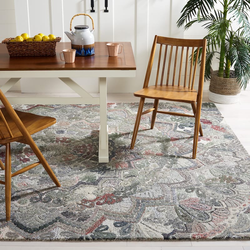 SAFAVIEH Handmade Marquee Genta Modern Medallion Wool Rug