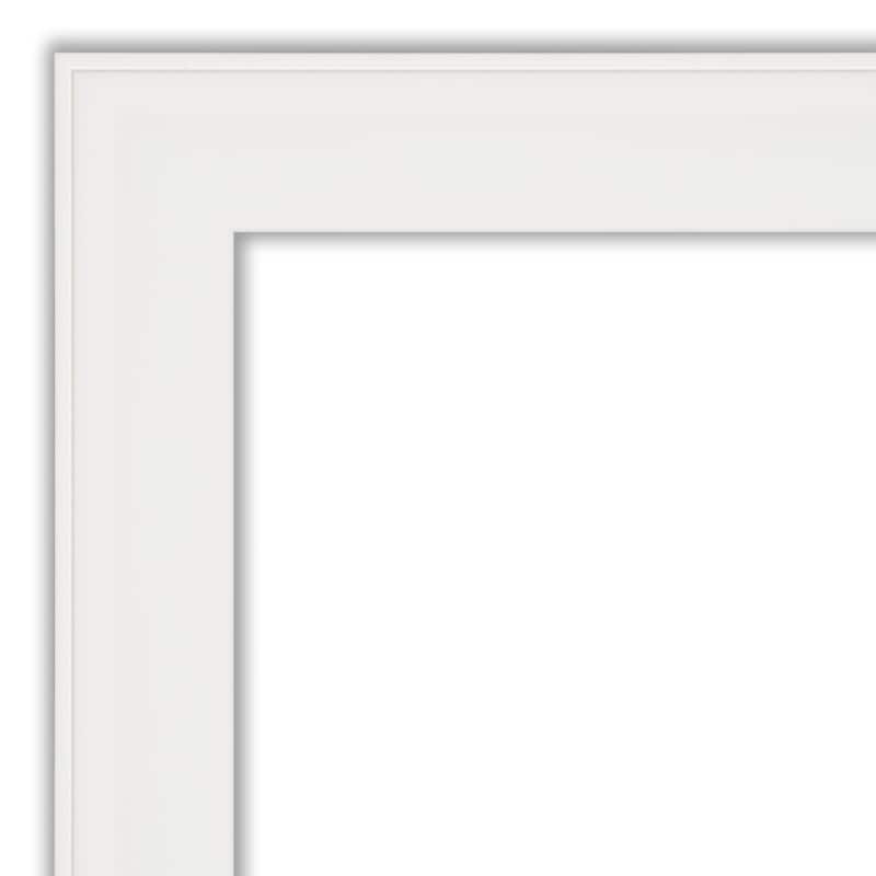 Amanti Art Vanity White Narrow Framed Dry Erase Magnetic Board