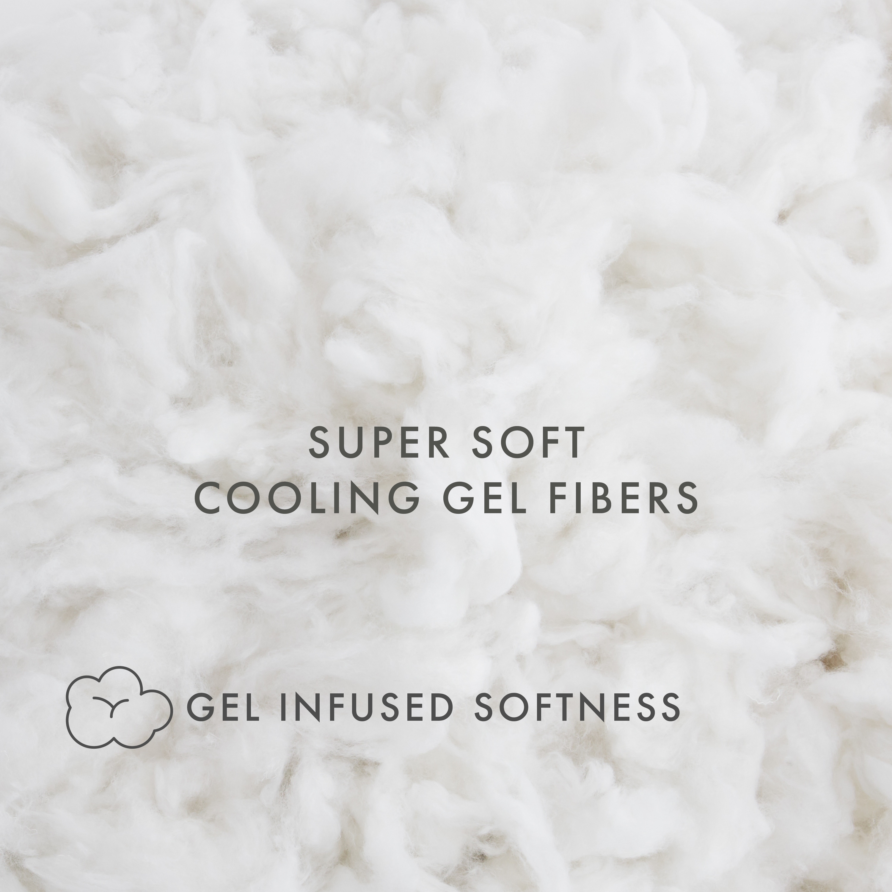 Cooling Luxury Gel Fiber Pillows with 100 Cotton Cover Set of 2 Becky Cameron White