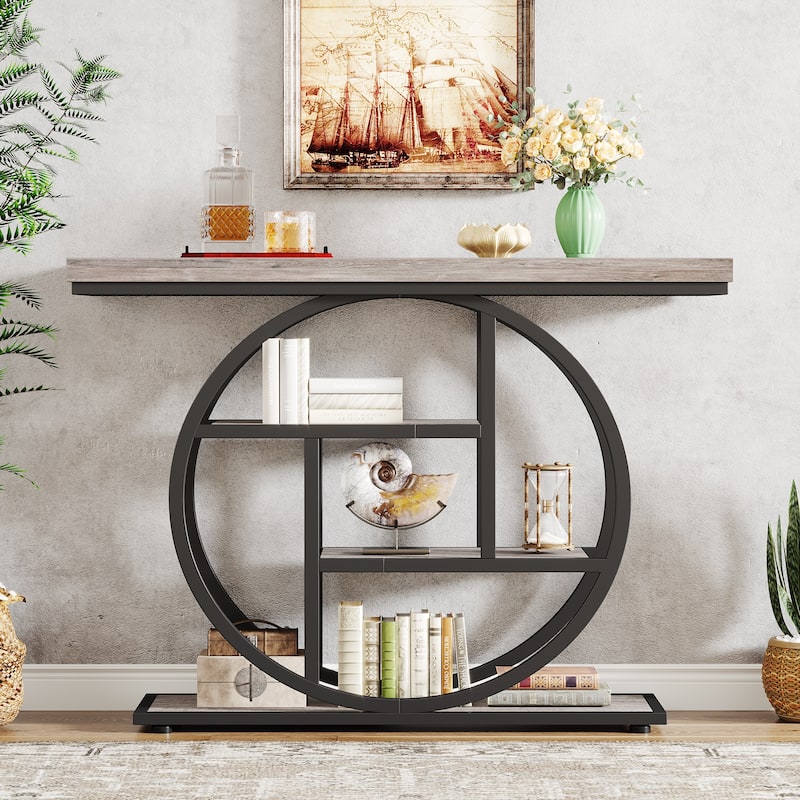 41.3" Console Entryway Table, 4 Tiers Sofa Table