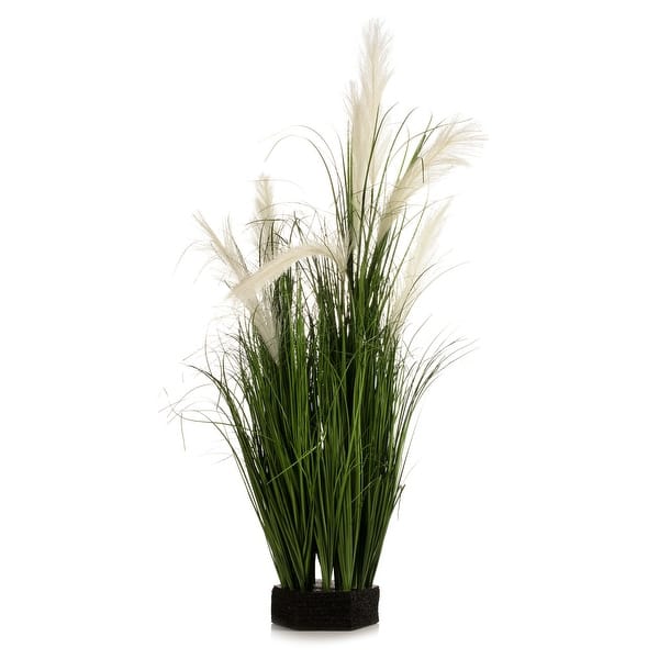 slide 2 of 6, Enova Home Artificial Pampas Grass with Black Foam for Indoor Outdoor Decoration 36 Inches
