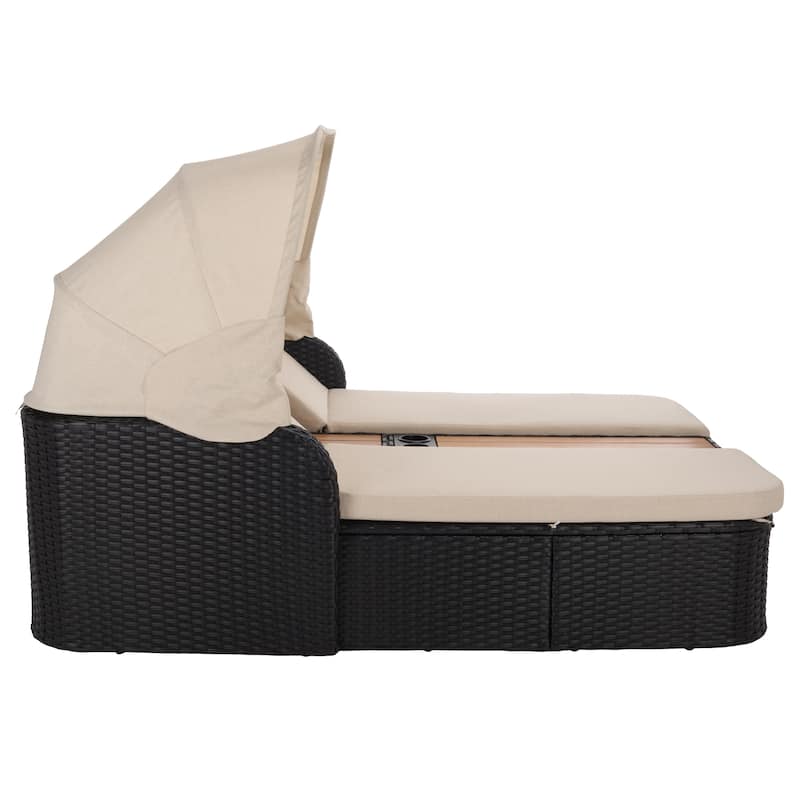 SAFAVIEH Outdoor Living Victoria Double Daybed - 65"W x 82"D x 56"H