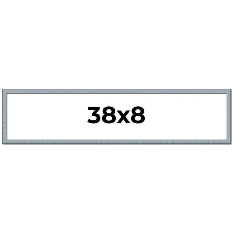 38x8 Frame Rustic Sky Blue Solid Wood Picture Frame | 0.75 Inch
