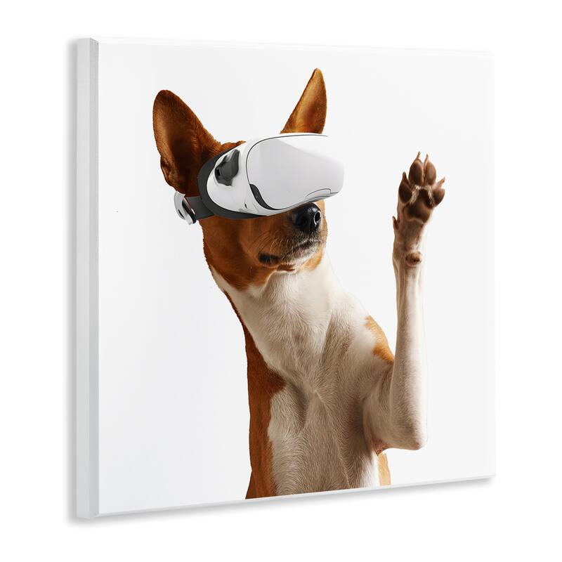 Stupell VR Gamer Dog Wall Plaque Art Design By CAD Designs