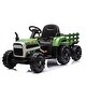 preview thumbnail 49 of 70, Electric Ride-On Tractor and Trailer for Kids, 24V, Bluetooth, Remote Control, and Safety Belt Emerald