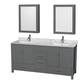 Option Dark Gray / White Carrara Marble Top / Brushed