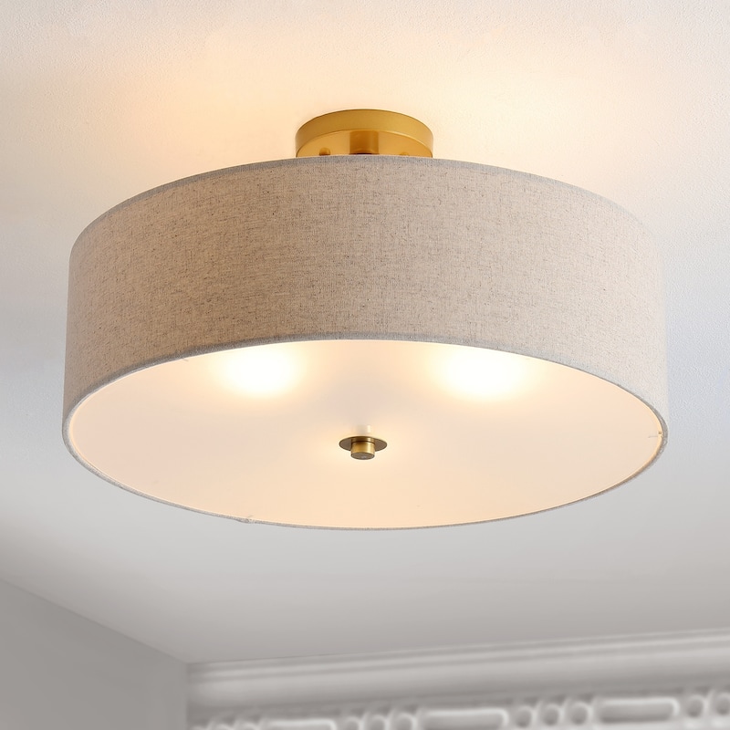 SAFAVIEH Lighting Carole Flush Mount - 20" W x 20" D x 12" H - 20Wx20Dx12H
