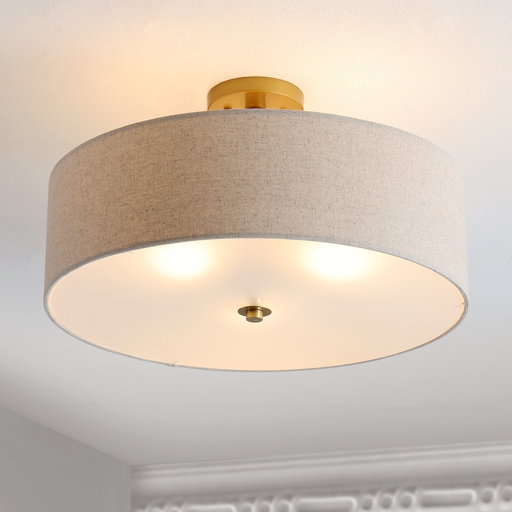 SAFAVIEH Lighting Carole Flush Mount - 20" W x 20" D x 12" H - 20Wx20Dx12H