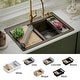 preview thumbnail 38 of 56, Karran QTWS-880 Drop-in 33 in. Double Equal 50/50 Bowl Workstation Kitchen Sink