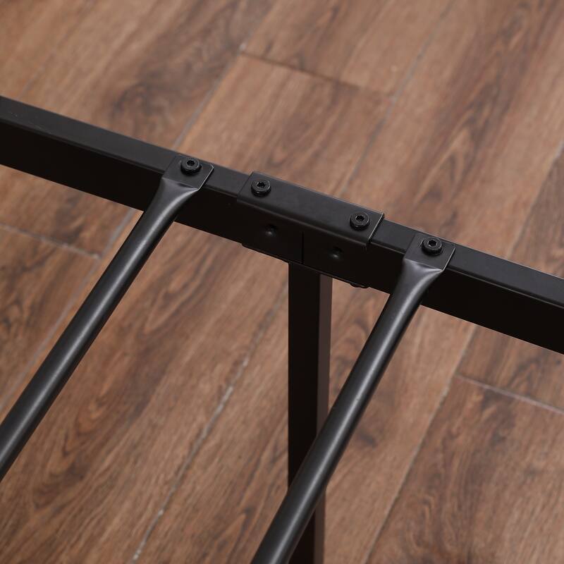 Single-Layer Bed Head and Soft Pull Buckle Bed End Standpipe Water Pipe Bed Black Gold-Painted Iron Bed