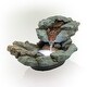 preview thumbnail 2 of 10, Alpine Corporation 20" Long Indoor/Outdoor Wood River Log Fountain with LED Lights
