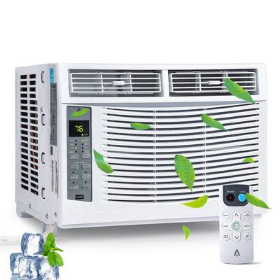 6000 BTU Window Air Conditioner, 115V/60Hz, Cooling Rooms up to 250 Sq. Ft, APP/Remote, ECO