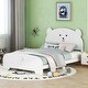 preview thumbnail 2 of 7, Full Size Wood Platform Bed with Bear-Shaped Headboard, Footboard, and Wooden Support