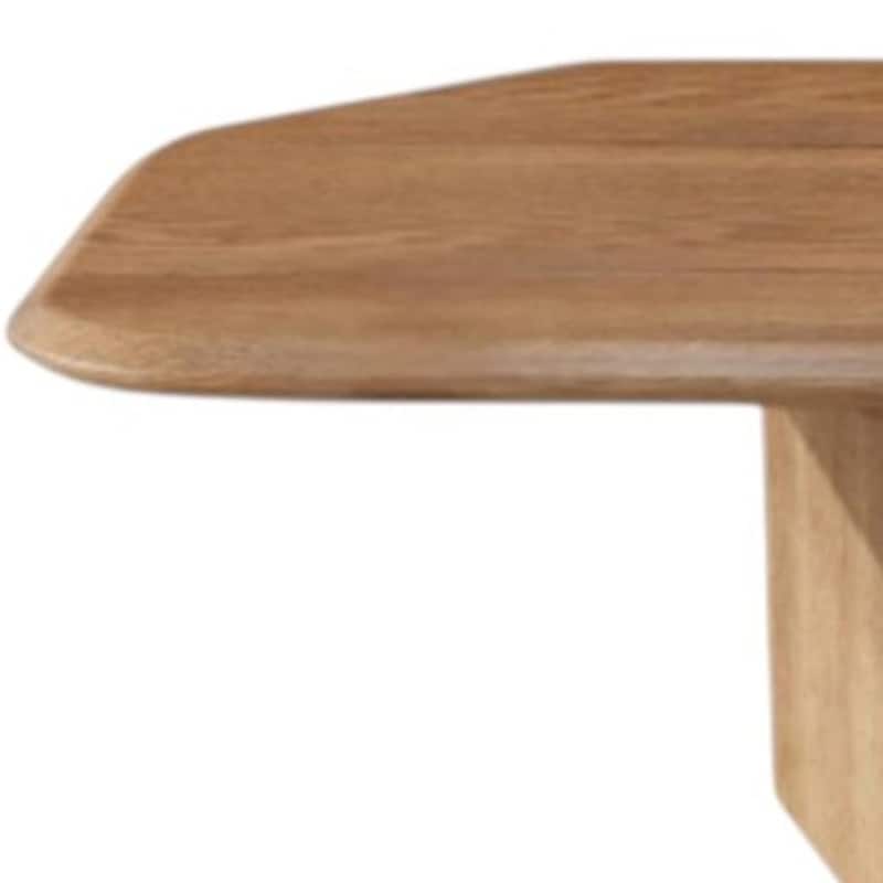 HomeRoots 47" Natural Wood Free Form Double Pedestal Coffee Table - 47.20 in. x 13.80 in. x 23.60 in.