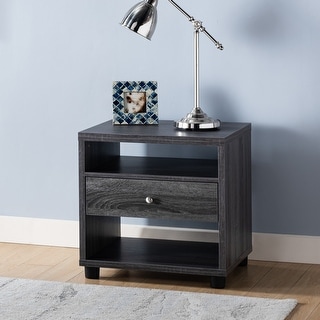 End Table Distressed Grey & Black，Design table, high quality durable ...