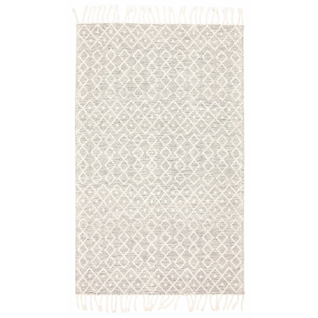 ECARPETGALLERY Braid weave Sienna Black Wool Rug - 5'1 x 8'3