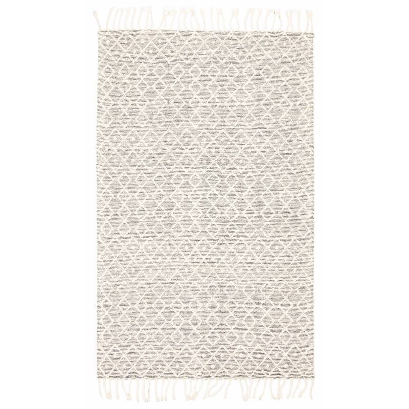 ECARPETGALLERY Braid weave Sienna Black Wool Rug - 5'1 x 8'3 - Black - 5'1 x 8'3