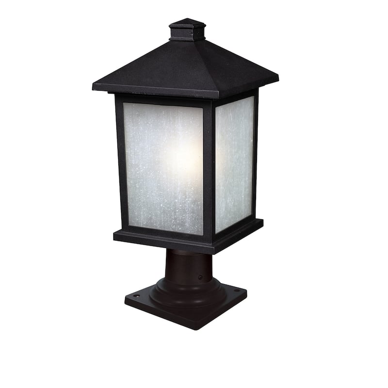 Z-Lite Holbrook 21" Tall 1 Light Outdoor Pier Mount Light with Seedy - Black