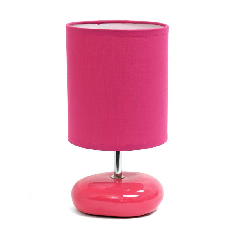 Stone Bedside Table Lamp - 10.25" - Pink