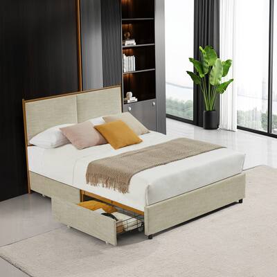 Classic steamed bread shaped backrest, solid wood ribs, with four storage drawers, sponge soft bag, full-size storage bed