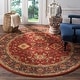 preview thumbnail 40 of 48, SAFAVIEH Mahal Azra Traditional Oriental Rug 6' 7" x 6' 7" - Red/Navy - Runner/Round