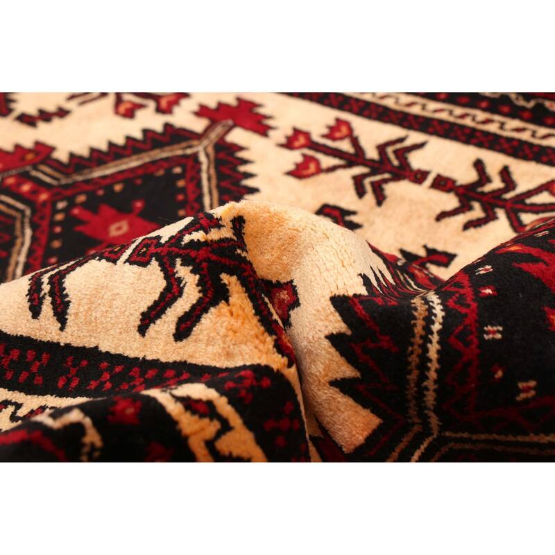 ECARPETGALLERY Hand-knotted Teimani Ivory Wool Rug - 3'7 x 5'11