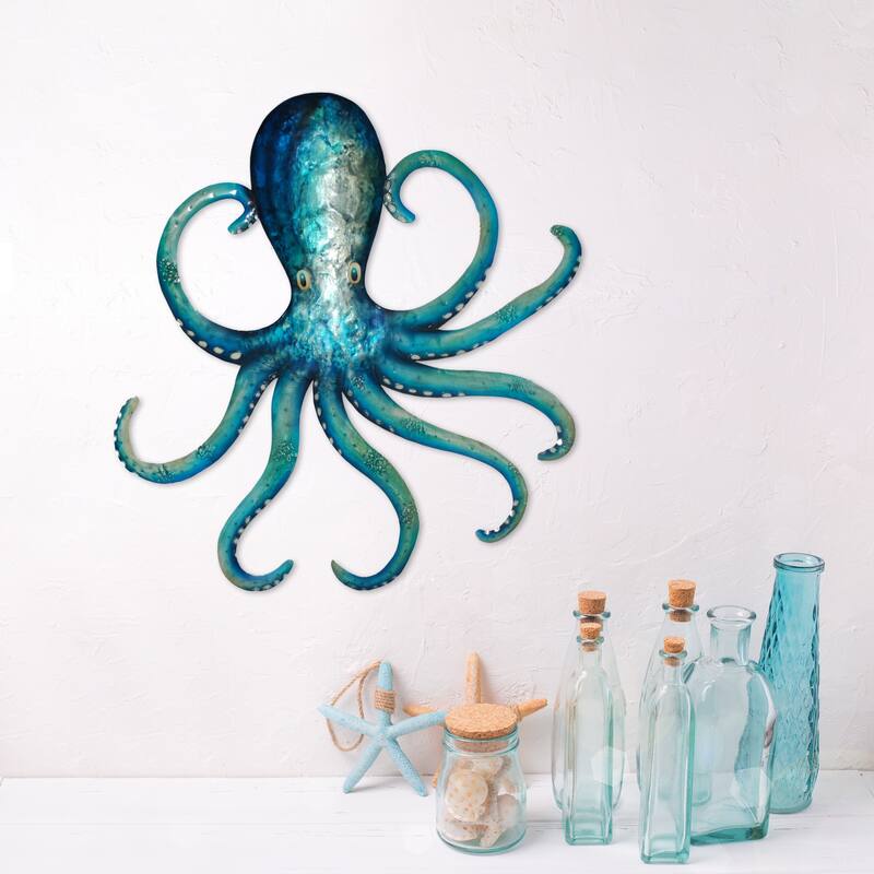 Eangee Home Design Octopus Wall Decor Blue