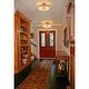 preview thumbnail 4 of 10, 15'' W 3-Light Frosted Opal Glass Semi Flush Mount