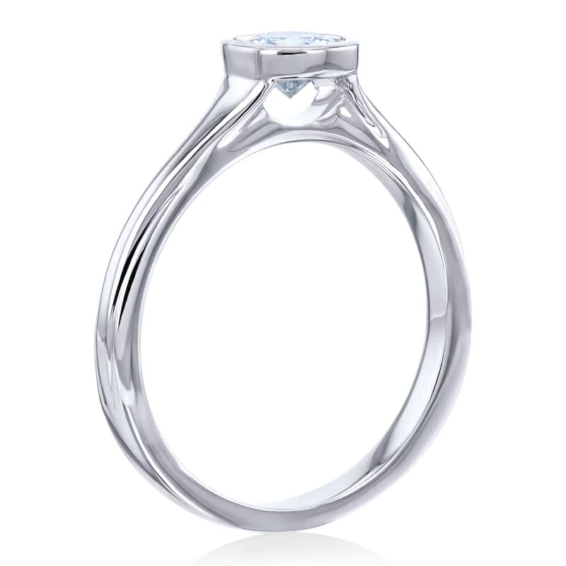 Annello by Kobelli 0.5 Carat Round Moissanite Solitaire Engagement Ring in 14k Gold (GH/VS)