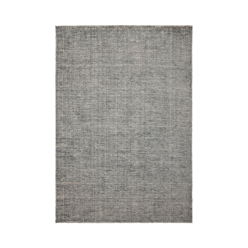 LoomBloom Gray Hand Knotted Modern 100% Wool Oriental Area Rug - 5' 3'' x 7' 7''