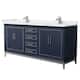 Option Dark Blue / White Cultured Marble Top / Brushed