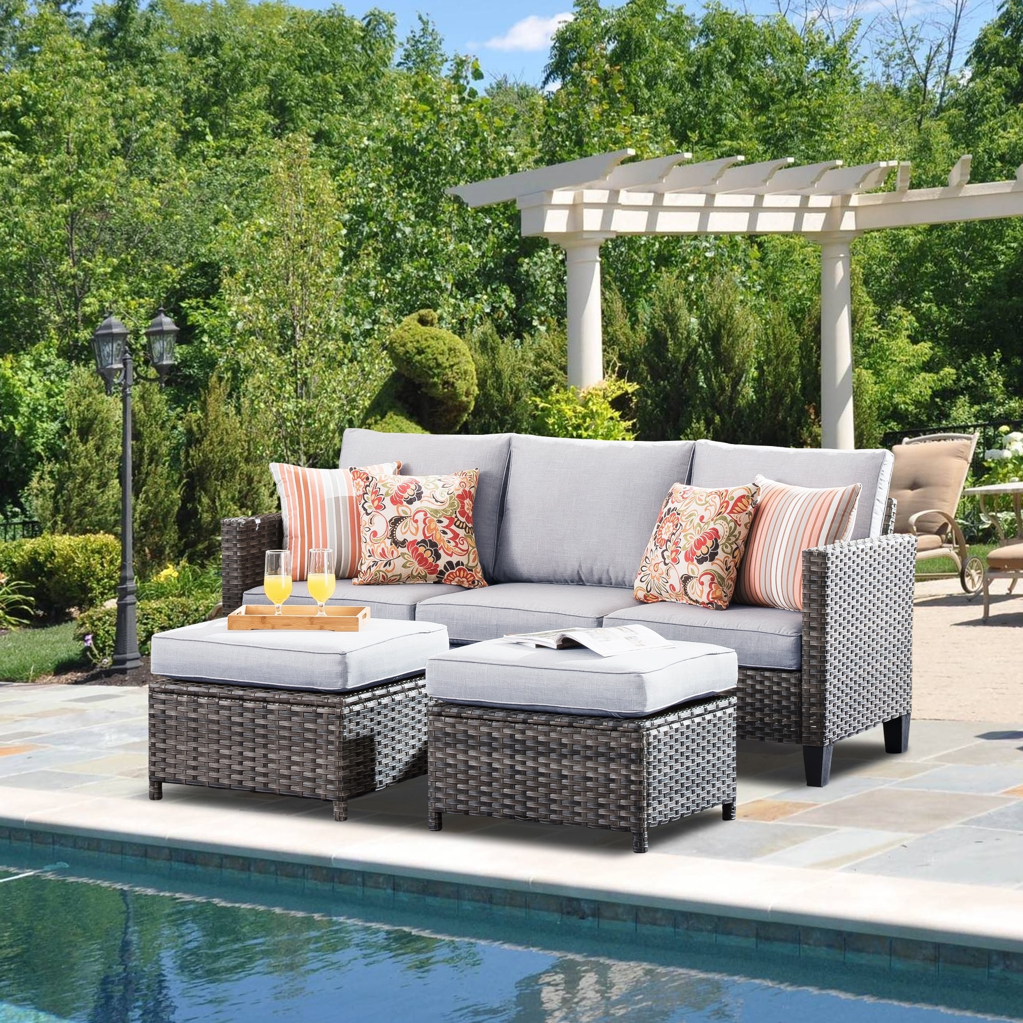 High back outdoor sectional best sale