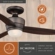 preview thumbnail 5 of 8, Adrian 44 in. Copper Bronze Low Profile Flush Mount Ceiling Fan, Dark Espresso Blades, LED Light Kit, Remote, 6 Speeds, DC Motor