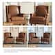 Upholstered Nailhead Trim Armchair Wingback Accent Chairs Set of 2