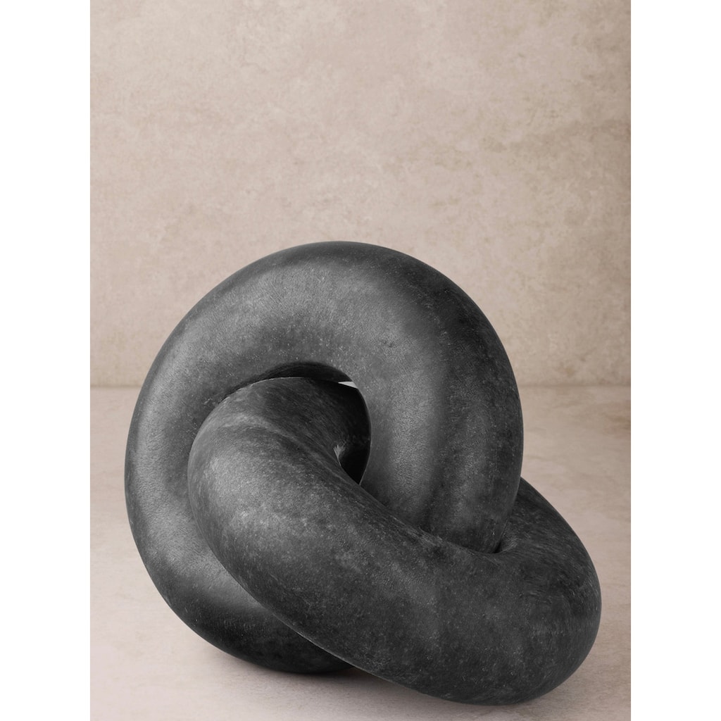 Munich Black Marble Knot Sculpture - Large